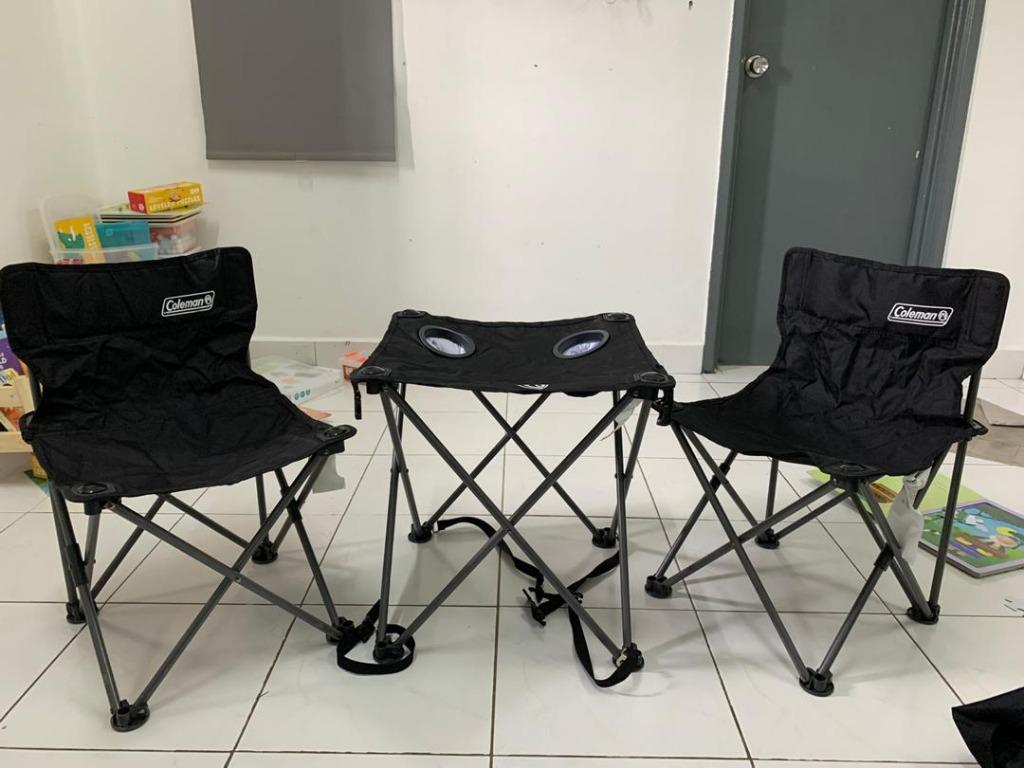 Coleman table sales and chair set