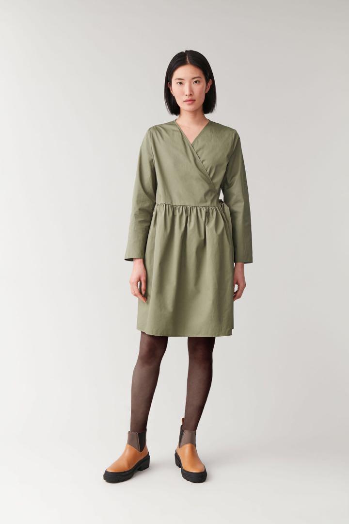 Cos pleated wrap dress Clearance
