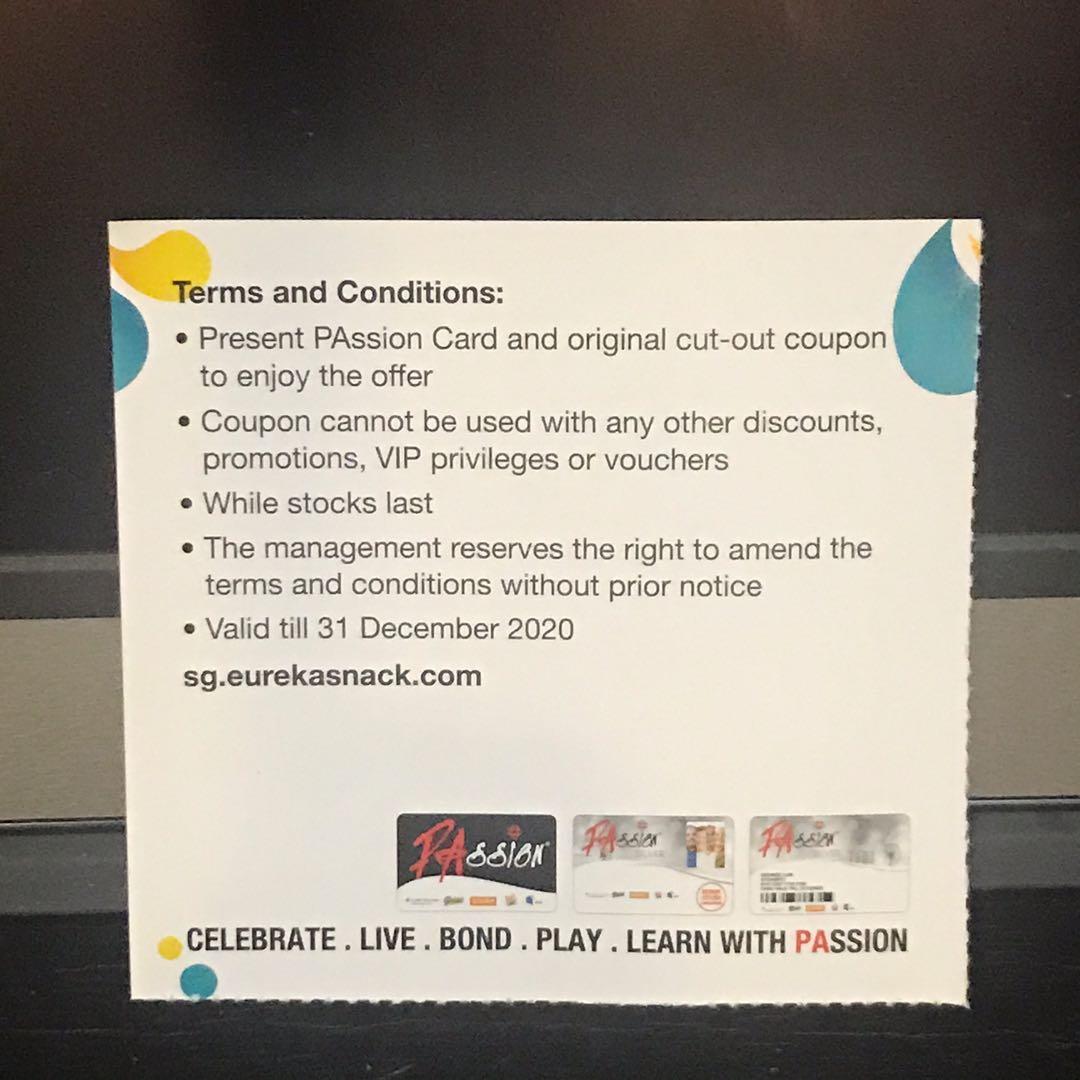 EUREKA POPCORN VOUCHER, Food &amp; Drinks, Packaged &amp; Instant Food on Carousell