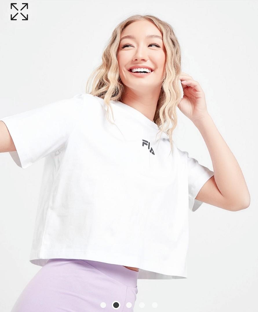 fila crop top white