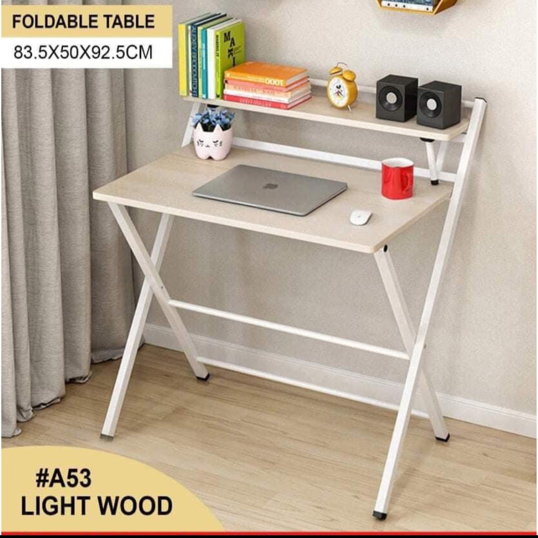 Foldable laptop table high quality no need to assemble 2 layer study