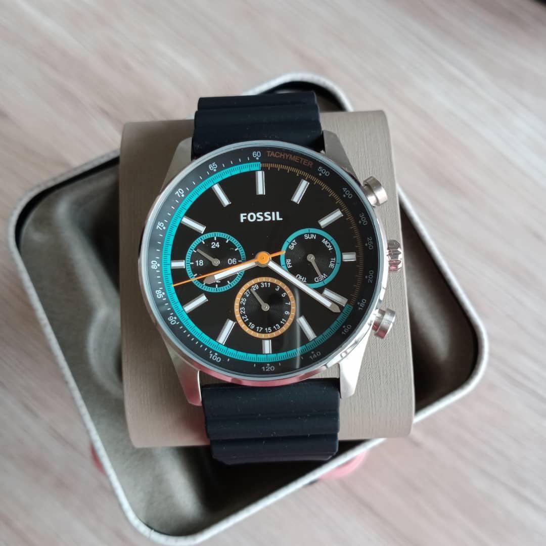 Fossil Sullivan Multifunction Black Silicone Men s Watch BQ2445