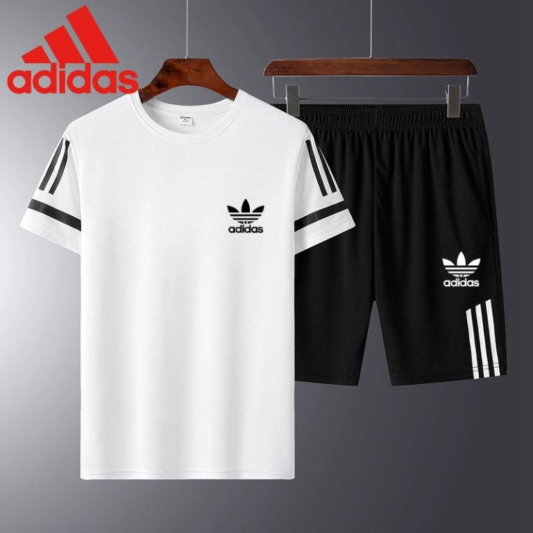 mens adidas short and shirt set