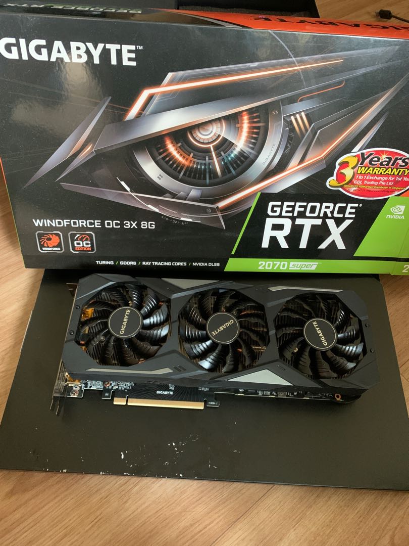 Gigabyte RTX 2070 SUPER™ WINDFORCE OC 3X 8G, Computers  Tech, Parts   Accessories, Computer Parts on Carousell