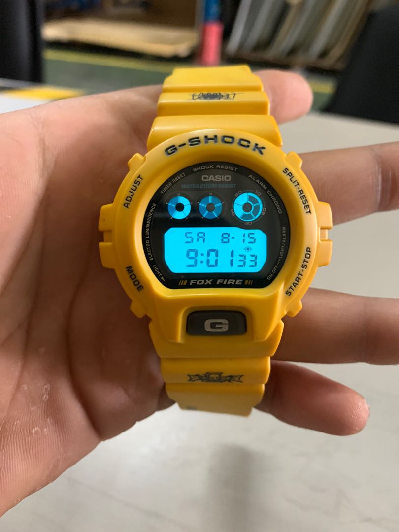 G shock outlet fox fire yellow