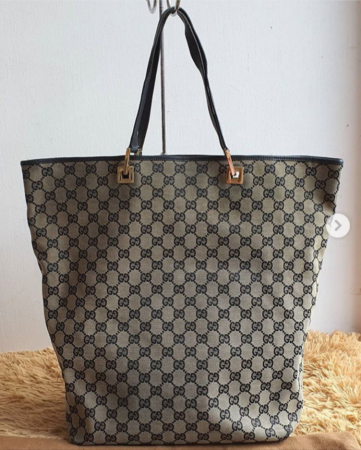 Gucci Monogram large shopper tote Luxury Bags Wallets on Carousell