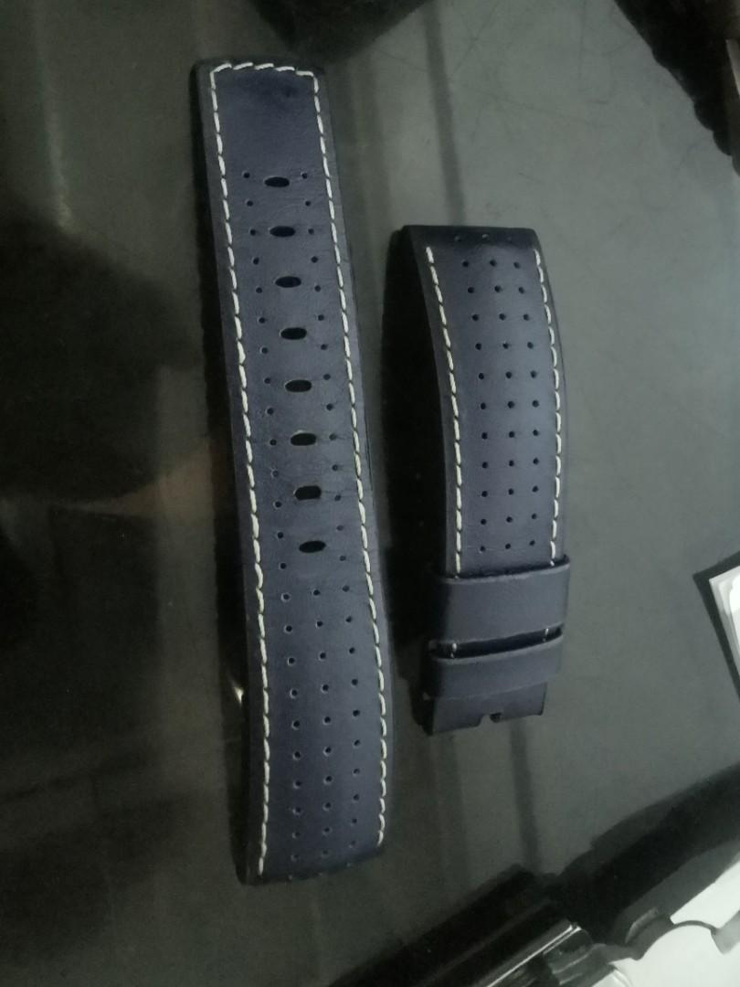 Hirsch Tiger Blue Strap 22mm Men s Fashion Watches Accessories