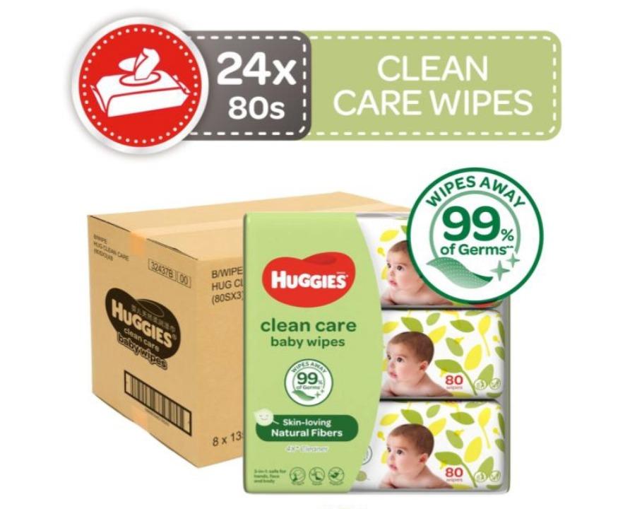 huggies clean care baby wipes