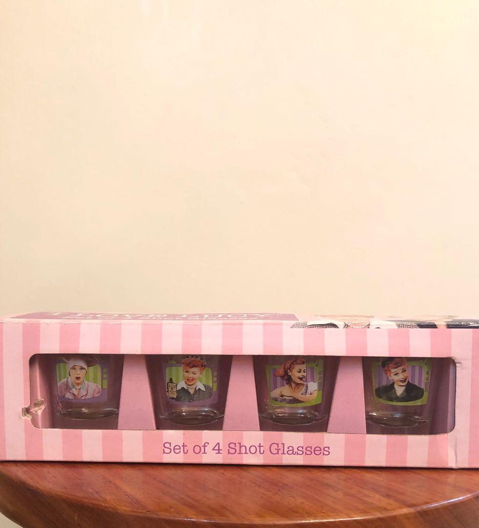 I Love Lucy Shot Glass (Category: Other Kitchenware & Tableware) located in Quezon City. Submitted by lmdavid (Listing ID 1032600440, Image 1). Description: I Love Lucy Shot Glasses Set of 4 Shot Glasses.