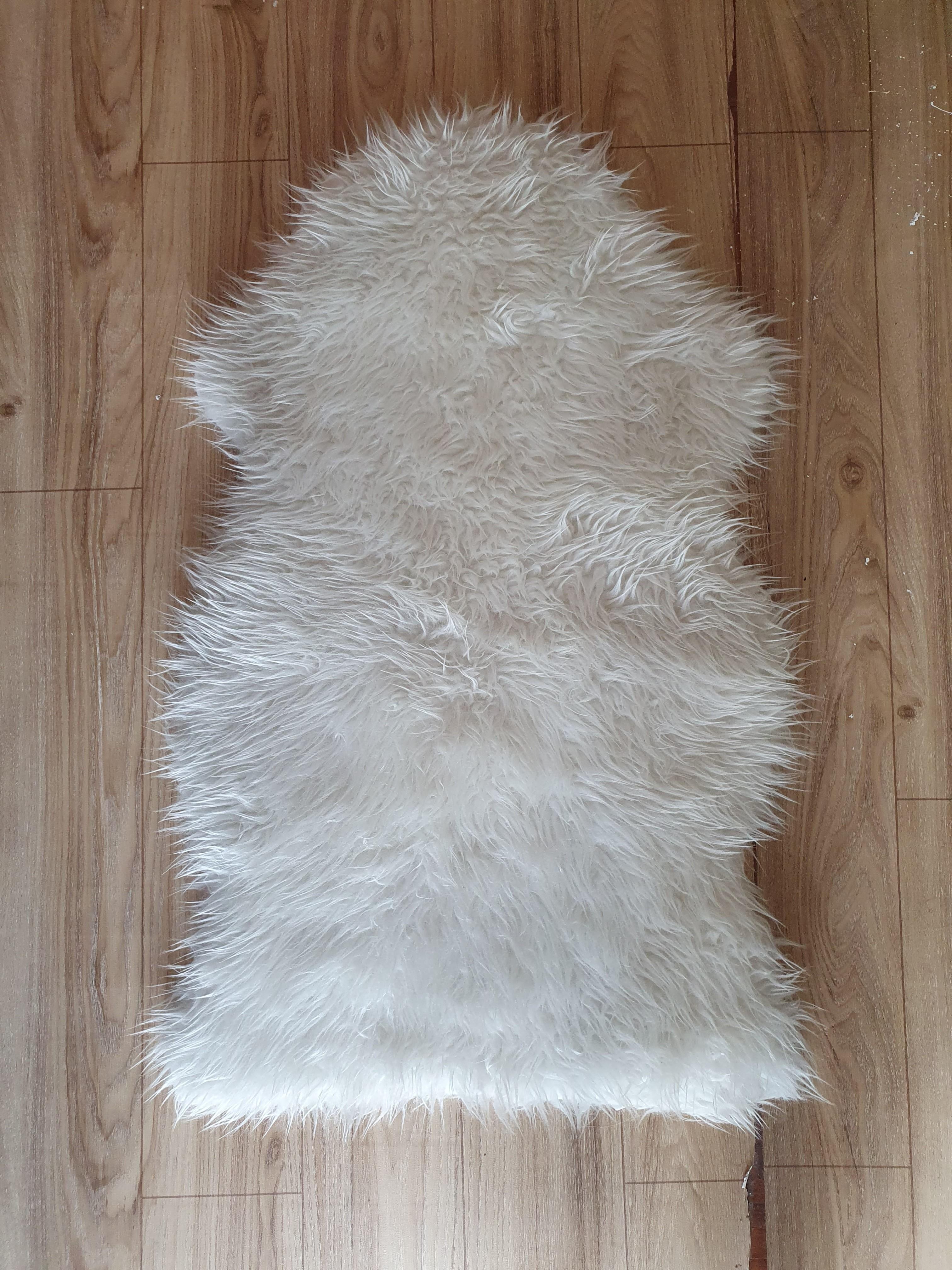 IKEA Fake Fur Rug, Furniture & Home Living, Home Decor, Carpets, Mats