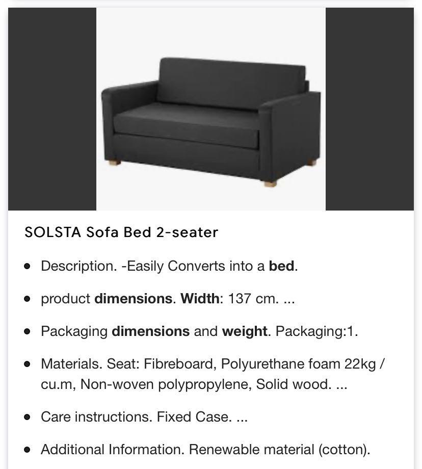 Solsta Sofa Bed 2 Seater