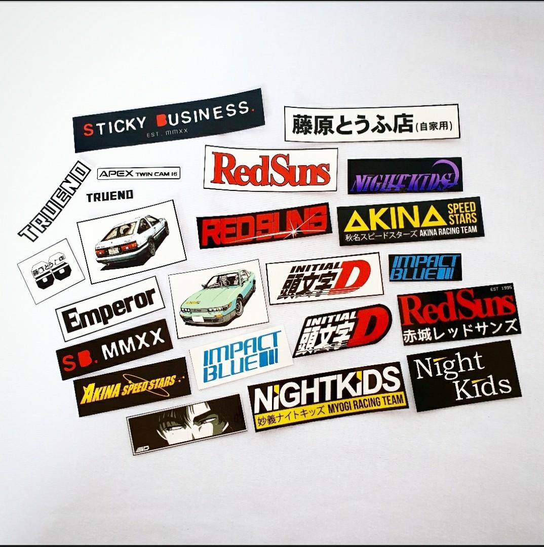 Initial D High Quality Laminated Vinyl Sticker Collection, Hobbies ...