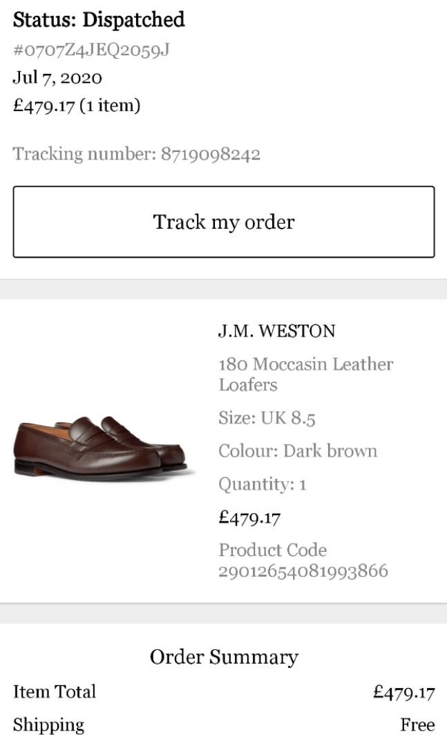 jm weston 180 sizing
