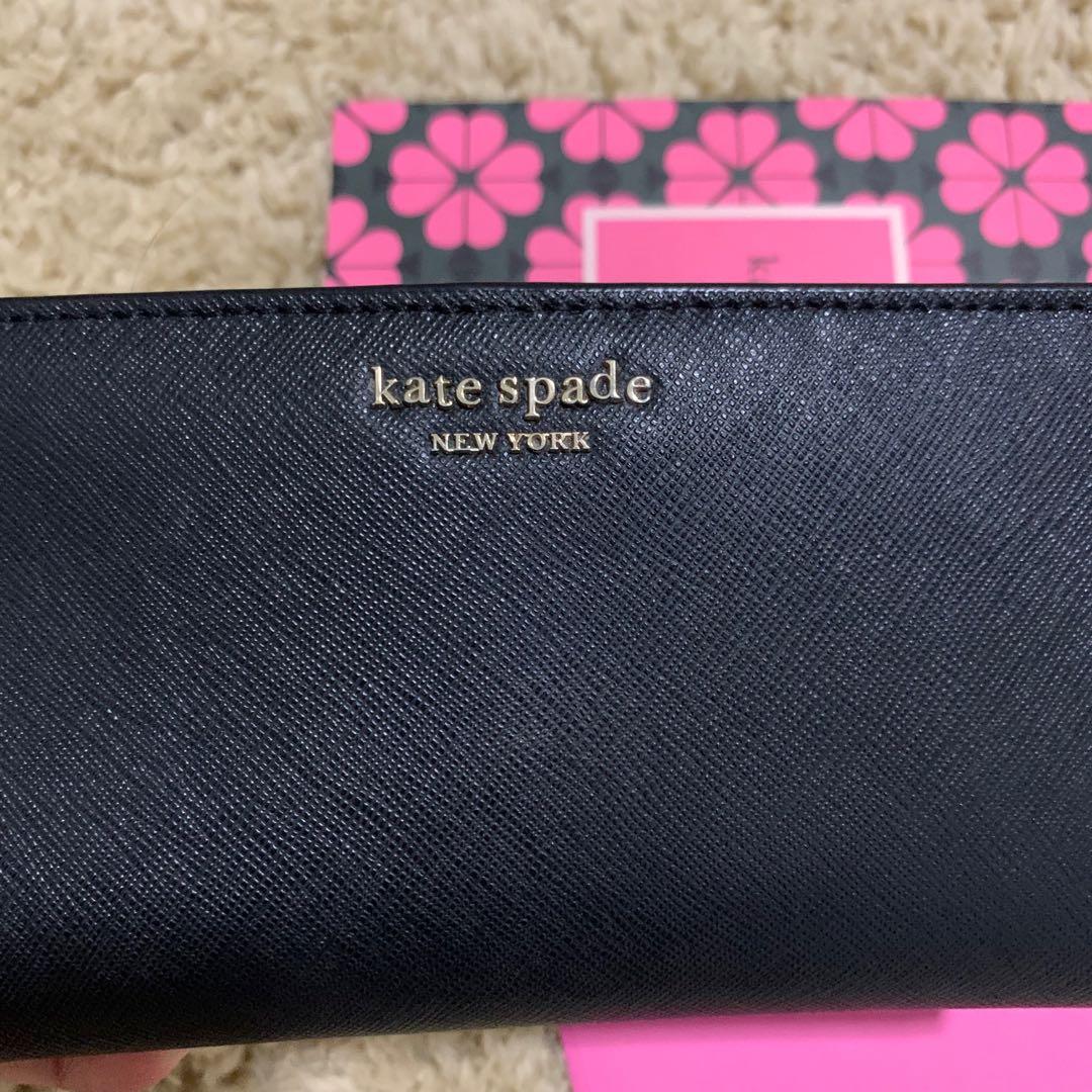 KATE SPADE WALLET FOR SALE! 😍♥️ (Category: Luxury Bags & Wallets) located in Antipolo. Submitted by claralayne (Listing ID 1032710982, Image 1). Description: Hi! ORIGINAL KATESPADE wallet for sale! 😍🤍 -kate spade slim cameron saffiano leather -used once -Bought last feb 2020 in US -No issues -No box included kasi nasira sya nung pinadala :( -Medium size (fits ph money don’t worry) Rfs: Decluttering .
