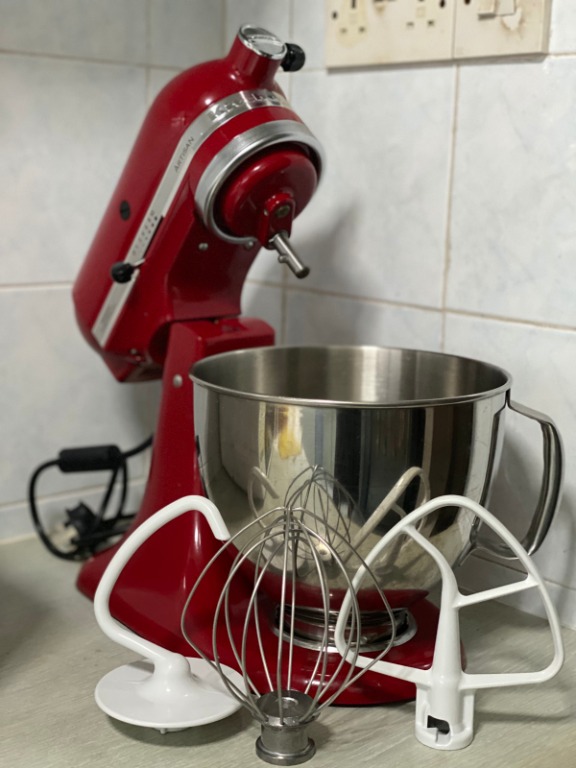 KitchenAid 220 volt 7 quart mixer 5KSM7580x Empire Red