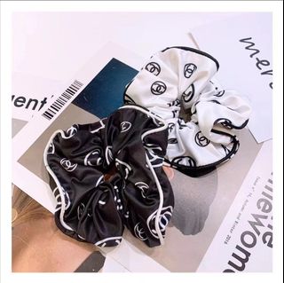 In-Stock Korean Hair Band (Satin Material LV Monogram Print Bow)