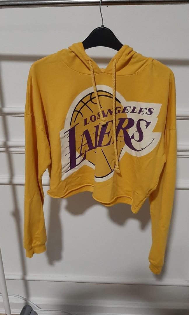 lakers crop hoodie