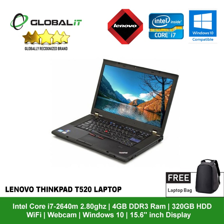 Lenovo Thinkpad T520 I7 15 6 Refurbished Electronics Computers Laptops On Carousell