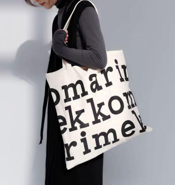 marimekko logo tote bag