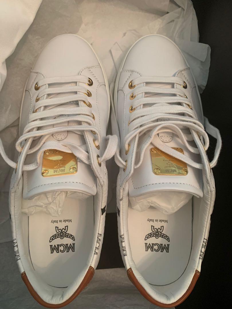 Mcm shop sneakers white