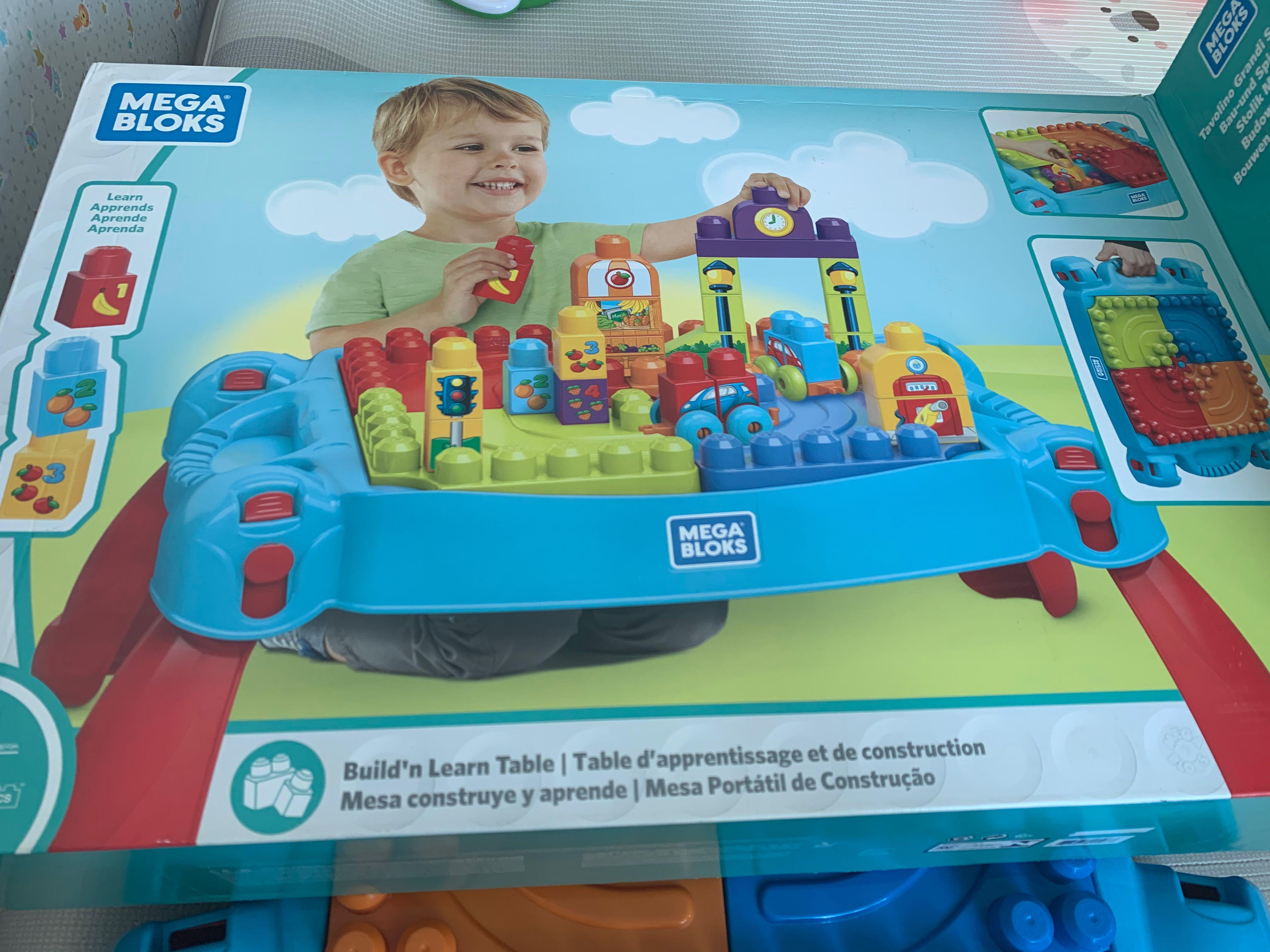 mega bloks build n learn table