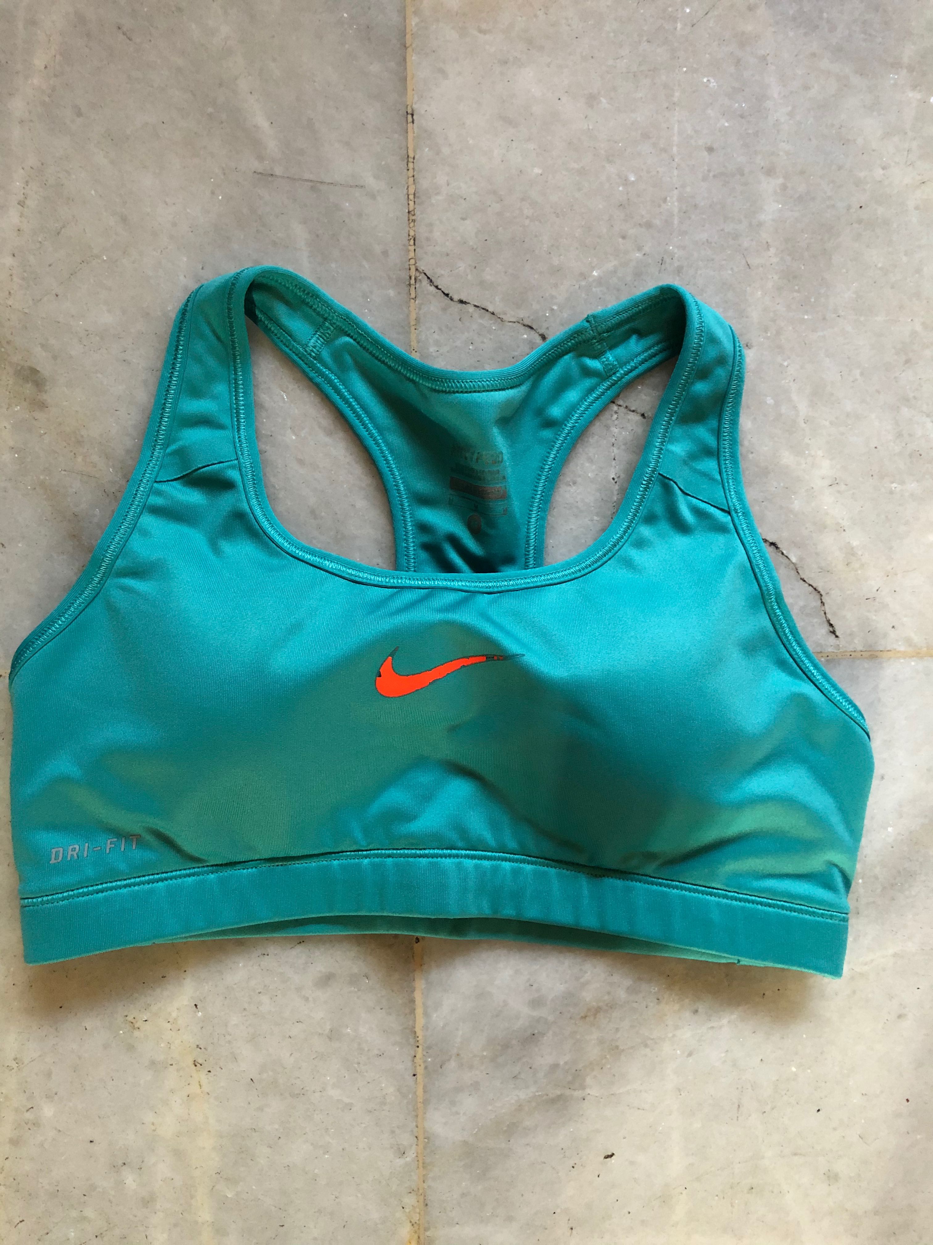 teal nike sports bra