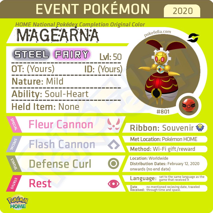Original Color Magearna Pokemon Home National Pokedex Completion Reward Video Gaming Video Games Nintendo On Carousell Original Color Magearna Pokemon Home National Pokedex Completion Reward Video Gaming Video Games Nintendo On Carousell