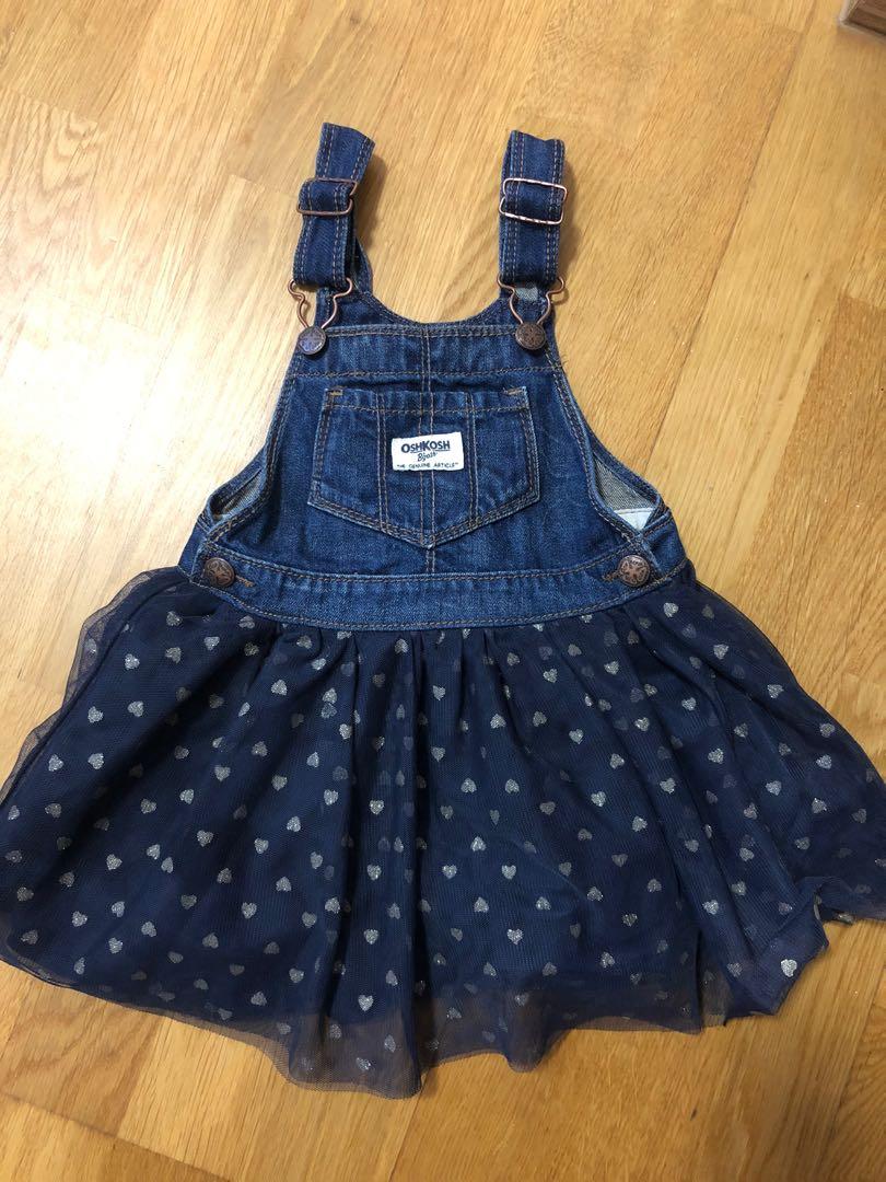 oshkosh denim tulle dress