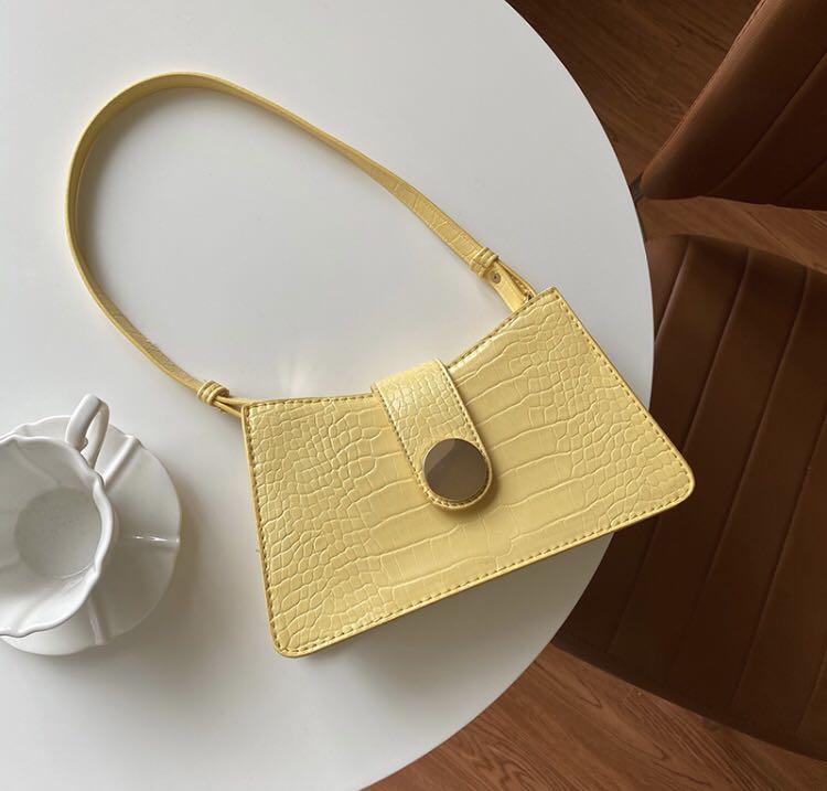 pale yellow handbag