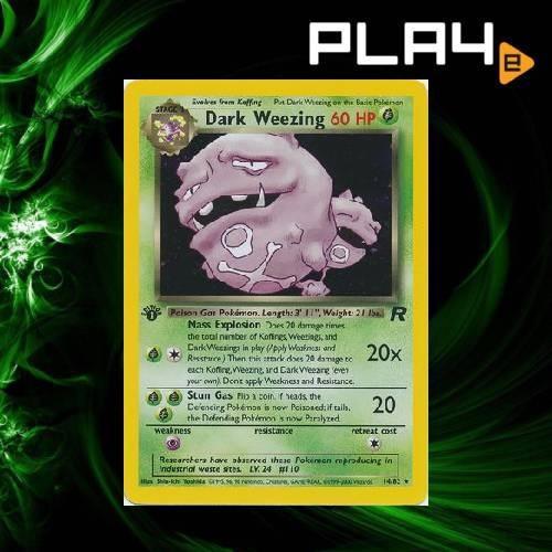 Pokemon Dark Weezing - 14/82 - Holo 1st Edition Card, Hobbies & Toys, Toys  & Games on Carousell