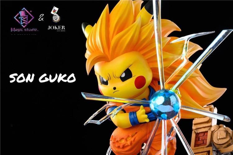  PO]POKEMON PIKACHU COSPLAY SON GOKU ESTATUA FIGURA, Pasatiempos