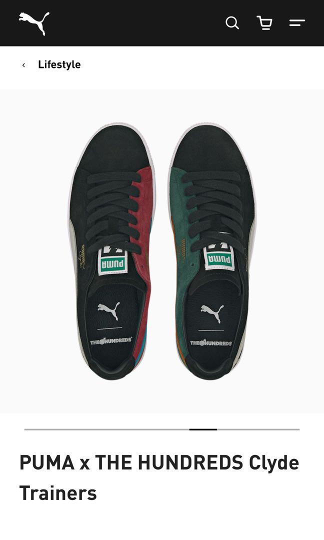 puma x the hundreds clyde men's sneakers