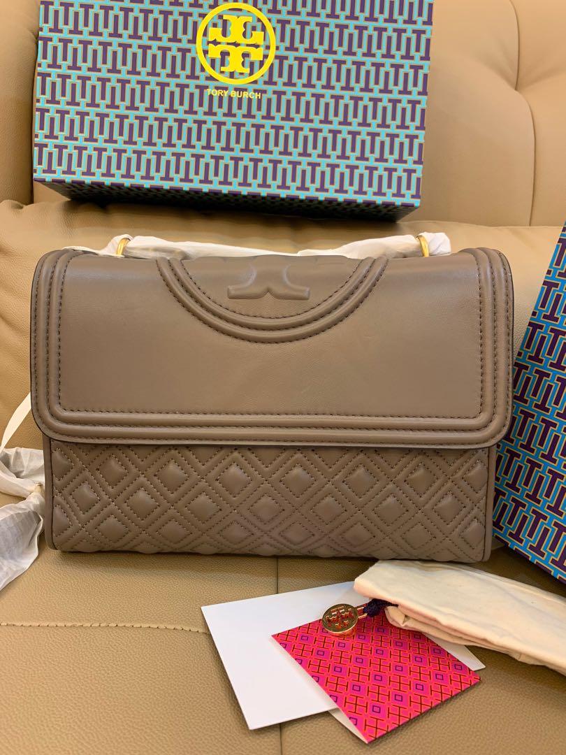 Ready Stock authentic Tory Burch Fleming convertibles bag in maple silver Luxury Bags Wallets on Carousell