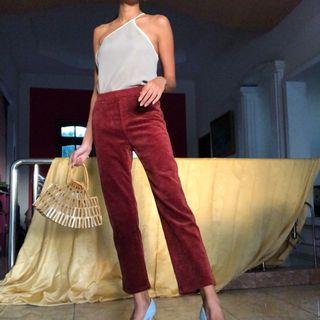 RED CORDUROY PANTS