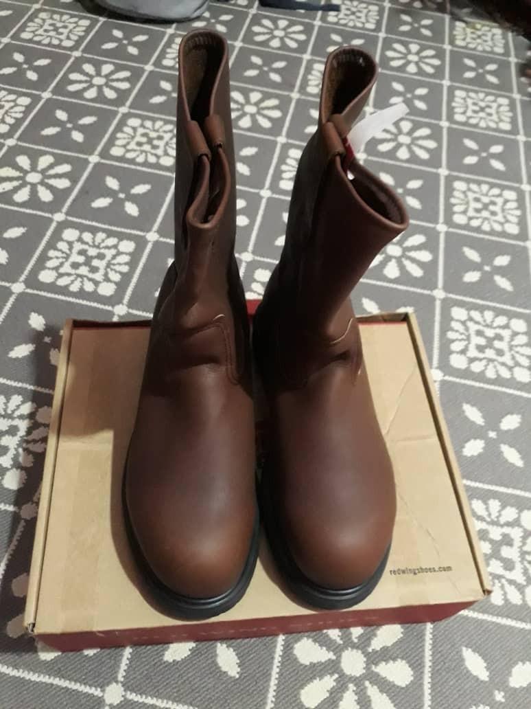Red Wing Safety Boots Condition Kasut Sperti Gambar Kasut Baru Nego Till Letgo Cod Only Area Kuantan Men S Fashion Footwear Boots On Carousell