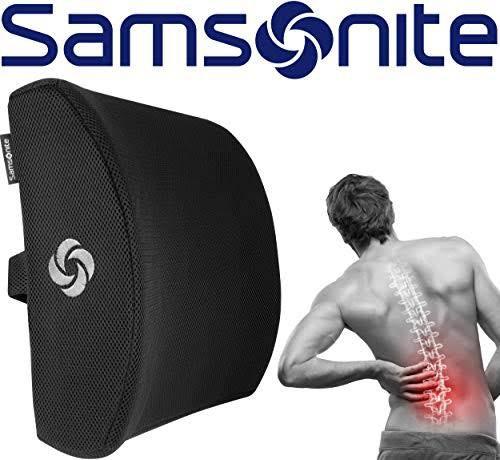 Samsonite SA5243 - Ergonomic Lumbar Support Pillow - Elevates Lower Back Comfort