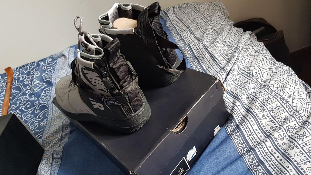 Sf air force 1 sale mid wolf grey black