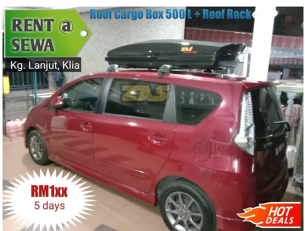 Sewa Car Roof Cargo Box Rent min. 5days, Auto Accessories on Carousell