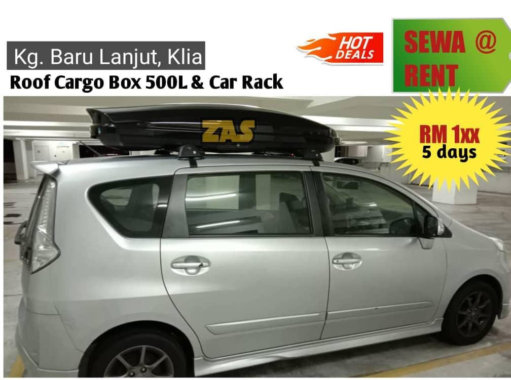 Sewa Car Roof Cargo Box Rent min. 5days, Auto Accessories on Carousell