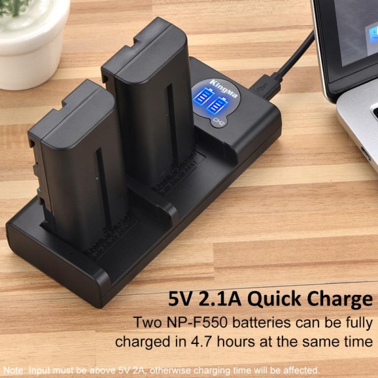 Sony NP-F550 F570 F750 F770 F960 F970 Dual Battery USB LCD Charger (KingMa Brand F Series F550 Dual Battery USB LCD Charger)62863835342209112