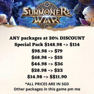 Summoners War cheap top up Pack Bundle Scroll discounted