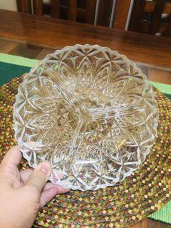 Tri-partition Glass Bowl
