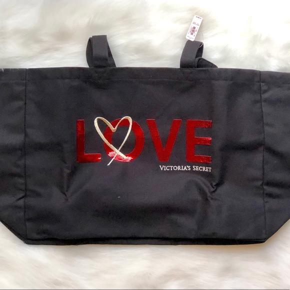 victoria secret love tote bag