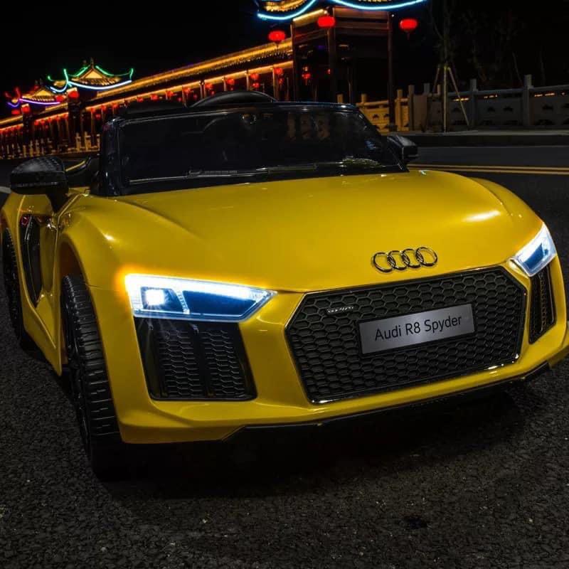 Yellow Audi R8 Spyder Rechargeable Ride On Car Babies Kids Infant Playtime On Carousell