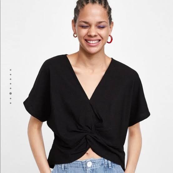 zara knotted top
