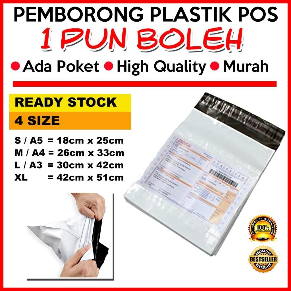 Courier plastic bag near top me