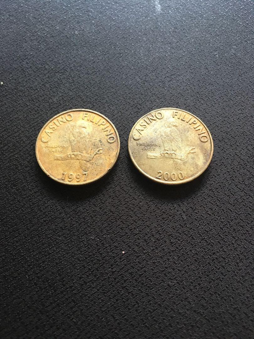 1997 2000 Two Pcs Casino Filipino Eagle Token Brass Antiques Vintage Collectibles On Carousell