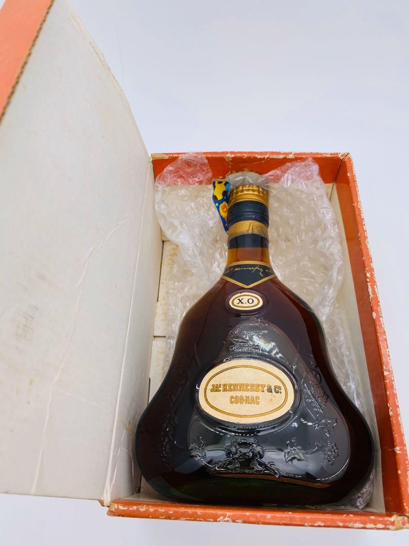 罕有2號軒尼詩牛仔字雙貼60's Hennessy xo cognac 350ml, 嘢食& 嘢飲