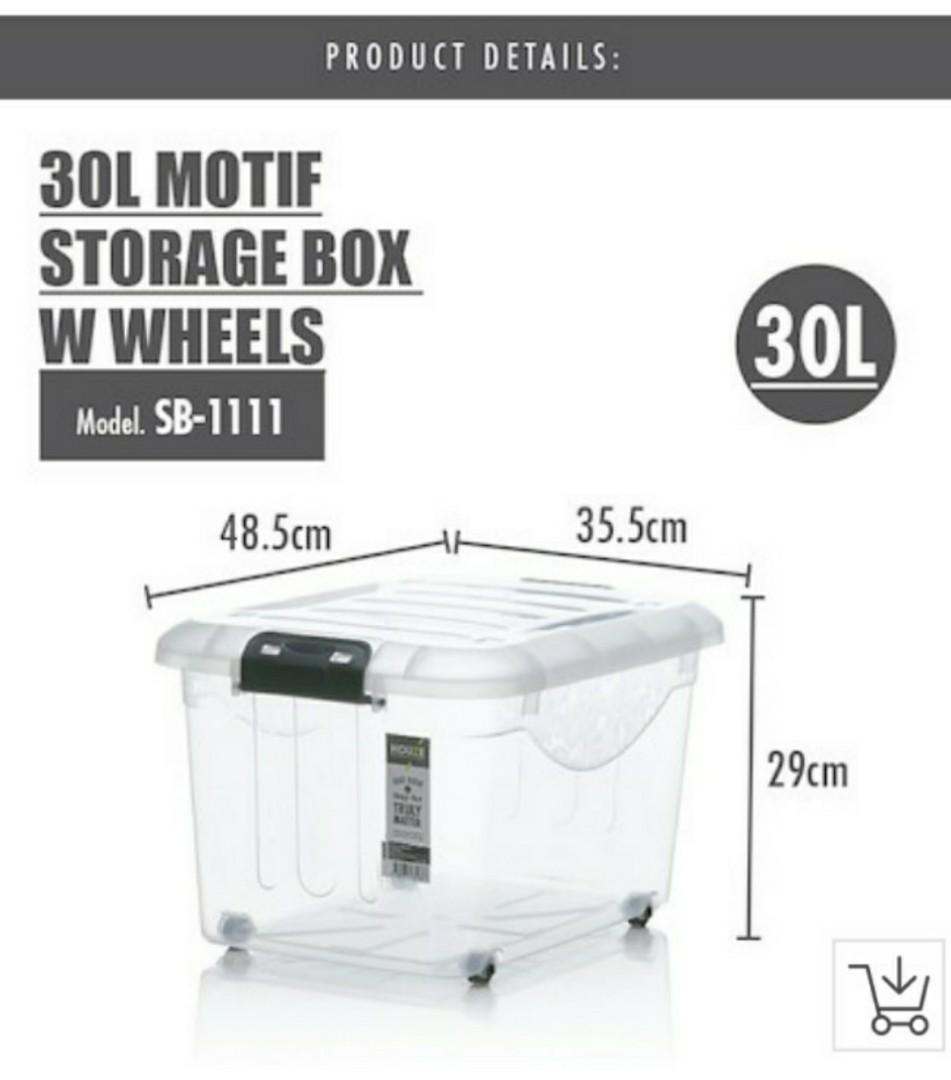 Storage Box 30 Liter 30L Storage Box, Furniture, Shelves & Drawers on Carousell