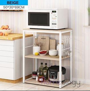 3 Tier Beige Kitchen Storage Shelf Rack Household Furniture Shelves Drawers On Carousell